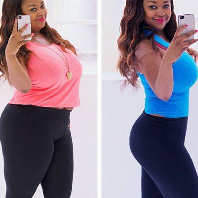 Shot of a woman before and after her diet